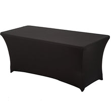 Load image into Gallery viewer, HAORUI Rectangular Spandex Table Cover (6 ft. Black)