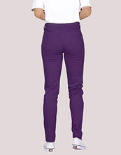 Load image into Gallery viewer, HDE Women's Mid-Rise Stretchy Denim Slim Fit Skinny Jeans (Purple, X-Large)