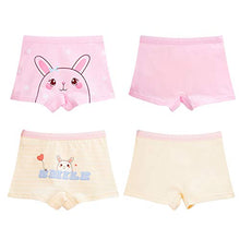 Load image into Gallery viewer, BOOPH Girls Underwear Panties Cotton Kids Boyshort 5-7 Years 6 Pack Rabbit