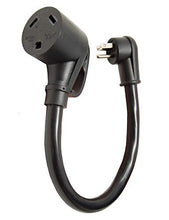 Load image into Gallery viewer, WEN PC3012 120V 15-Amp 1800-Watt Generator to RV Adapter Cord (5-15P to TT-30R), Black