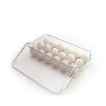 Load image into Gallery viewer, Totally Kitchen Plastic Egg Holder, BPA Free Fridge Organizer with Lid & Handles, Refrigerator Storage Container, 18 Egg Tray, Clear