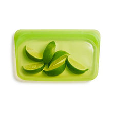 Load image into Gallery viewer, Stasher Platinum Silicone Food Grade Reusable Storage Bag, Lime (Snack) | Reduce Single-Use Plastic | Cook, Store, Sous Vide, or Freeze | Leakproof, Dishwasher-Safe, Eco-friendly | 12 Oz