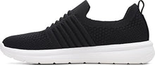 Load image into Gallery viewer, Clarks Women's Ezera Walk Sneaker, Black Knit, 10 Wide