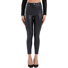 Load image into Gallery viewer, Tagoo Faux Leather Leggings for Women High Waisted Pleather Pants Black Stretch Tights with Pockets