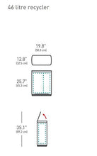 Load image into Gallery viewer, simplehuman Kitchen Dual Compartment Recycling Step Trash Can, 46 Liter / 12.2 Gallon, Brushed Stainless Steel