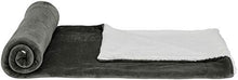 Load image into Gallery viewer, Amazon Basics Ultra-Soft Micromink Sherpa Blanket - Full or Queen, Charcoal