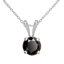 Load image into Gallery viewer, Dazzlingrock Collection 2.00 Carat (ctw) 18K Round Cut Black Diamond Ladies Solitaire Pendant 2 CT, White Gold