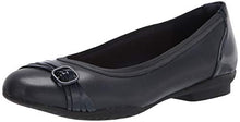 Load image into Gallery viewer, Clarks Women's Sara Tulip Ballet Flat, Navy Leather/Patent Combi, 10