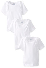 Load image into Gallery viewer, Gerber Unisex-Baby Newborn 3 Pack Pullon Short Sleeve Shirt, White, 6-9 Months