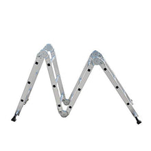 Load image into Gallery viewer, findmall Folding Step Ladder Aluminum Multi - Use Heavy Duty Step Ladder 11.8FT/3.6M for Industrial Household Daily