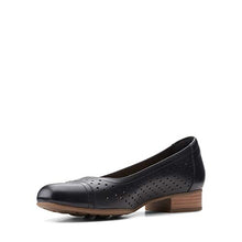 Load image into Gallery viewer, Clarks womens Juliet Cedar Ballet Flat, Black Leather, 8 US