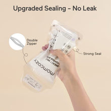Load image into Gallery viewer, Momcozy Breastmilk Storing Bags with Temp-Sensing 120pcs & Double Wearable Breast Pump, 24mm Grey