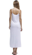 Load image into Gallery viewer, Papicutew Women's Modal Long Full Cami Slip Dress Sleeveless Nightgowns (White, XL)