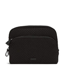 Load image into Gallery viewer, Vera Bradley Women's Microfiber Large Cosmetic Makeup Organizer Bag, Classic Black, One Size