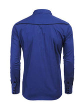 Load image into Gallery viewer, COOFANDY Men's Casual American Flag Dress Shirts Patriotic Western Long Sleeve Shirt Blue