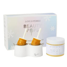 Load image into Gallery viewer, Love & Pebble Beauty Pops - Ice Roller for Face Massage & Skin Care Ice Mask for Face Set with Turmeric & Aloe | Cryo Dermal Benefits of Ice Face Roller and Gua Sha, As Seen on Shark Tank and Tik Tok