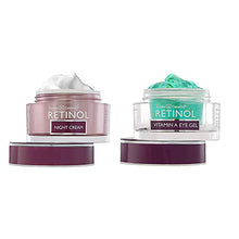 Load image into Gallery viewer, Retinol Night Cream – The Original Anti-Aging Retinol Moisturizer For Younger Looking Skin + Retinol Vitamin A Eye Gel – Anti-Wrinkle Treatment Minimizes Signs of Aging, Puffiness & Dark Circles Arou