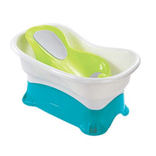 Load image into Gallery viewer, Summer Comfort Height Bath Tub – Elevated and Spacious Baby Bathtub with Newborn Bath Support – Extended Use Features Include Stand-Alone Kneeler and Stepstool