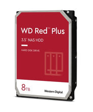 Load image into Gallery viewer, Western Digital 8TB WD Red Plus NAS Internal Hard Drive HDD - 5640 RPM, SATA 6 Gb/s, CMR, 128 MB Cache, 3.5" - WD80EFZZ