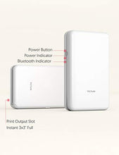 Load image into Gallery viewer, Victure 2x3” Portable Photo Printer, Bluetooth Connection, Wireless Rechargeable including 10 pieces of Photo Paper, Android/IOS/Tablet Devices Compatible, no ink, 4 PASS Technology