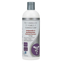 Load image into Gallery viewer, Veterinary Formula Clinical Care Antiparasitic & Antiseborrheic Medicated Dog Shampoo, 16 oz – Paraben, Dye, Soap Free – Hydrating and Antifungal Shampoo for Dogs, White