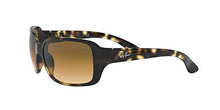 Load image into Gallery viewer, Ray-Ban Women's RB4068 Sunglasses, Light Havana/Brown Gradient, 60 mm