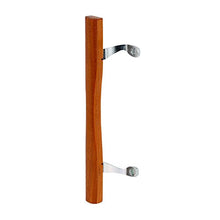 Load image into Gallery viewer, Prime-Line MP1034 Sliding Glass Door Pull, Wood Handle, Diecast Construction, Chrome, Pack of 1