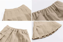 Load image into Gallery viewer, SANGTREE Girl Pleated School Uniform Cosplay Costume Skort Skirt Khaki, 2-3 Years = Tag 100