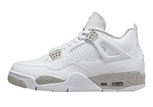 Load image into Gallery viewer, Nike Men's Air Jordan 4 Retro White Oreo, White/Tech Grey/Black/Fire Red, 7.5