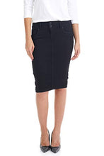 Load image into Gallery viewer, ESTEEZ Denim Pencil Skirt for Women Jean Knee Length Beverly Hills Black 8