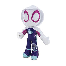 Load image into Gallery viewer, Spidey and His Amazing Friends Web Clinger Ghost-Spider Plush - 9” Poseable Plush with Suction Cups - Sticks to Walls, Windows & More