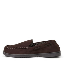 Load image into Gallery viewer, Dearfoams Men's Microsuede Moccasin with Whipstitch Slipper, Coffee, Medium