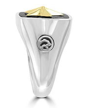Load image into Gallery viewer, Effy 925 Sterling Silver & 18K Yellow Gold Onyx Star Ring, 5 TCW IRS0N674XX