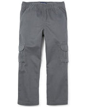 Load image into Gallery viewer, The Children's Place boys Pull On Cargo Pants, Gray Steel, 4 husky