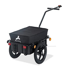 Load image into Gallery viewer, Aosom Double Wheel Internal Frame Enclosed Bicycle Cargo Trailer - Black