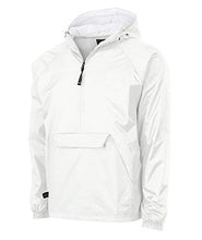 Load image into Gallery viewer, Charles River Apparel unisex adult & Water-resistant Pullover Rain (Reg/Ext Sizes) Windbreaker Jacket, White, Large US