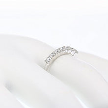Load image into Gallery viewer, 1/2 cttw 7 Stone Diamond Wedding Band 14K White Gold Prong Set Round Size 6