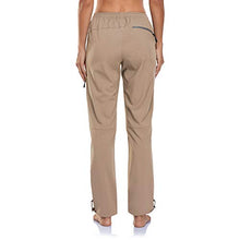 Load image into Gallery viewer, BINSTERAIN Women's Cargo Hiking Pants Zipper Pockets Lightweight Outdoor Elastic Waist Quick Dry Water Resistant UPF 50+ (Khaki, M)