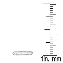 Load image into Gallery viewer, Dazzlingrock Collection 0.13 Carat (ctw) 14K Baguette Diamond Ladies Wedding Band Stackable Ring, White Gold, Size 8