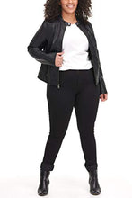 Load image into Gallery viewer, Levi's Women's Faux Leather Motocross Racer Jacket (Standard and Plus), Black, Medium