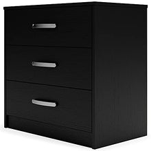Load image into Gallery viewer, Signature Design by Ashley Finch Contemporary 3 Drawer Chest of Drawers, Black