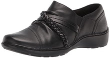 Load image into Gallery viewer, Clarks Women's Cora BraidShoe Loafer, Black Leather, 9