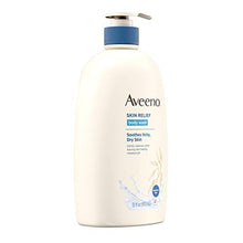 Load image into Gallery viewer, Aveeno Skin Relief Fragrance-Free Body Wash with Oat to Soothe Dry Itchy Skin, Gentle, Soap-Free & Dye-Free for Sensitive Skin, 33 fl. oz