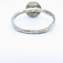 Load image into Gallery viewer, 925 Sterling Silver Real Carved Moonstone Gem Hammered Finish Ring Size 10 1/4 Women Bracelets Ankle Sterling Jewelry Making Charms Rings Halloween Christmas