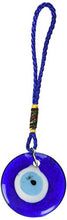Load image into Gallery viewer, Luos Cultural Goods Single Sided Blue Glass Evil Eye Talisman- Good Luck Charm, Home, Office, Car Decoration, Blessing Ornament, Reflects Negative Energy, 1.5 inches