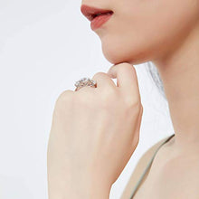 Load image into Gallery viewer, BERRICLE Rhodium Plated Sterling Silver Round Cubic Zirconia CZ 3-Stone Anniversary Engagement Ring 3.72 CTW Size 6.5