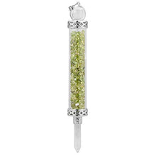 Load image into Gallery viewer, SUNYIK Handmade Hexagonal Crystal Point Wand Necklace for Women and Men, Chip Stone Wishing Bottle Pendant with Chain for Unisex, Peridot