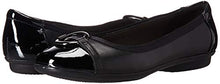 Load image into Gallery viewer, Clarks Women's Gracelin Wind Dress Flat Ballet, Black Leather/Synthetic, 60 M US