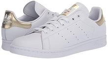 Load image into Gallery viewer, adidas Originals womens Stan Smith Sneaker, White/White/Gold Metallic, 9.5 US