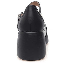 Load image into Gallery viewer, JARO VEGA Mary Jane Shoes for Women Lolita, Retro 50s Preforated Wingtip Platform Saddle Oxfords Black White Size 8.5